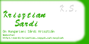 krisztian sardi business card